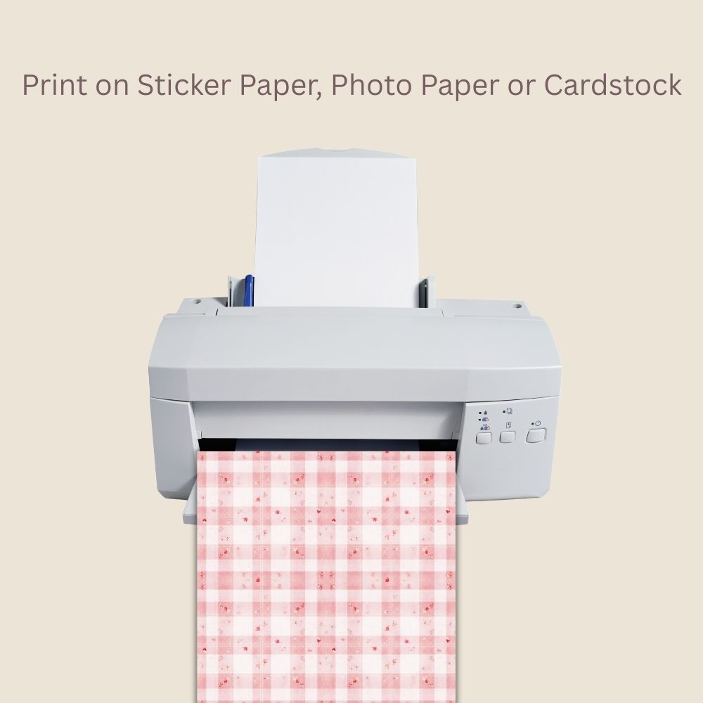 Floral & Hearts Valentines Seamless Repeating Pattern Paper Bundle Set