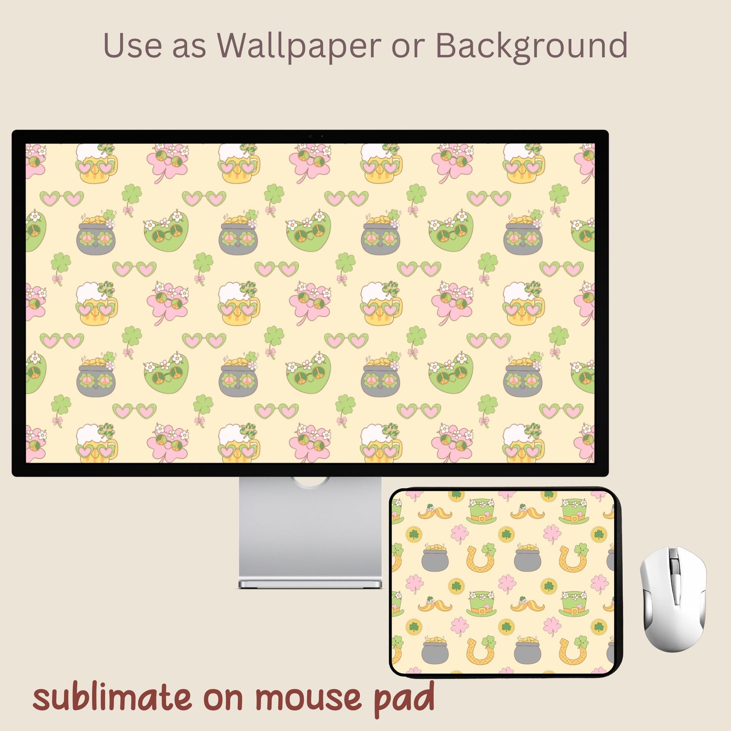 St. Patrick's Irish Seamless Repeating Pattern Paper Bundle Set