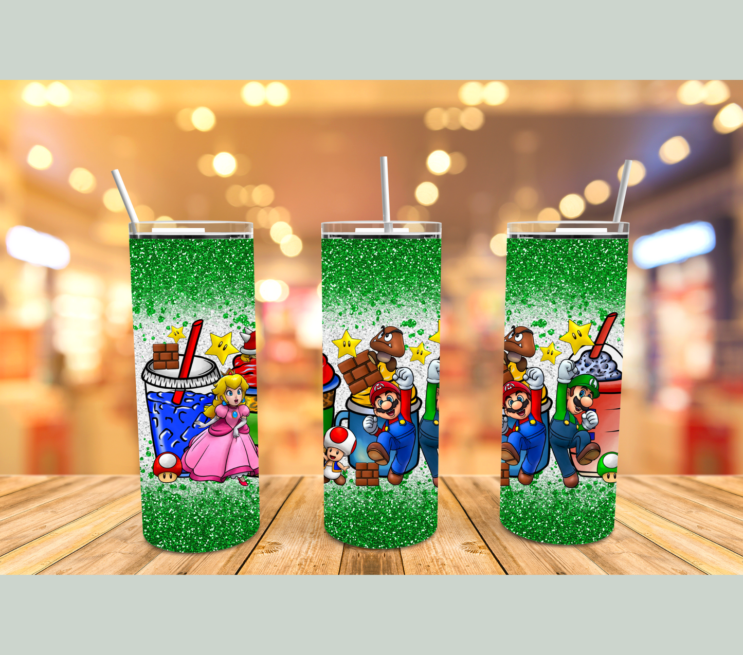 Gamer Sparkle Glitter Stainless Steel Tumbler Cup