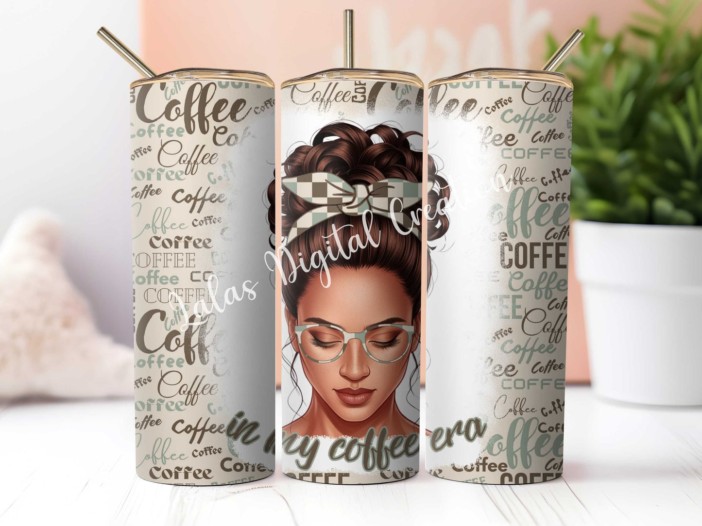 4 Coffee Lover 20oz Tumbler Wrap PNG Digital Download