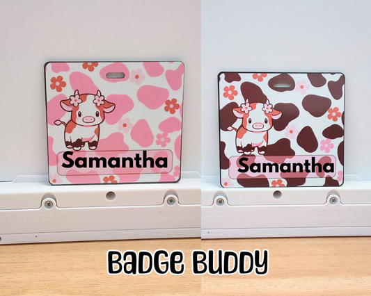 Cute Cow Personalized Badge Buddy