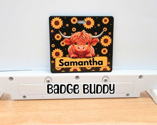 Highland Cow Badge Buddy