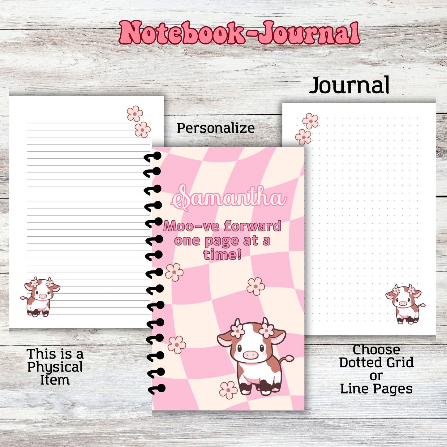 Pink Cow Notebook