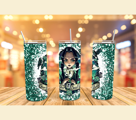 Wednesday Addams Sparkle Green Stainless steel Tumbler Cup