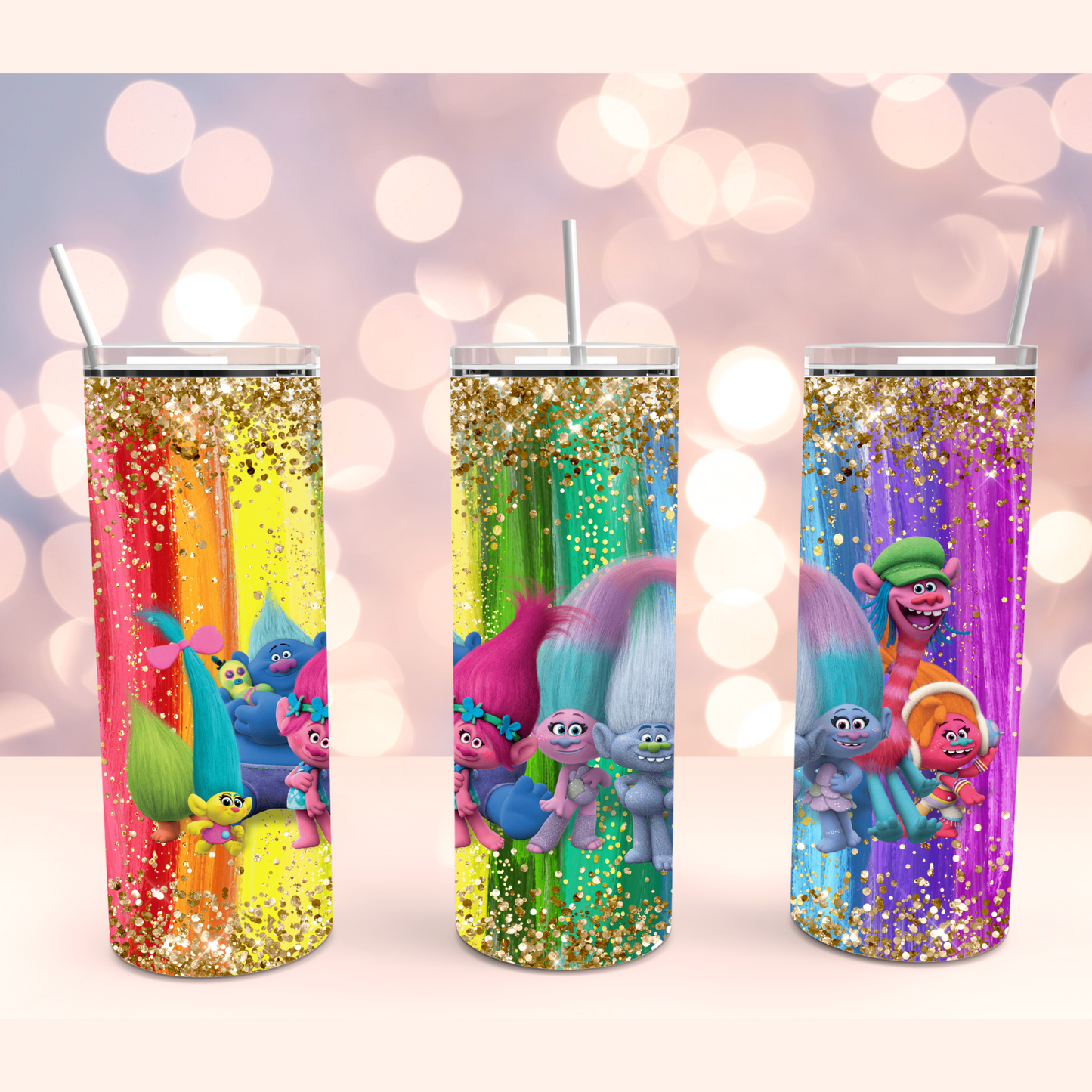 Rainbow Sparkle 20oz Stainless Steel Tumbler Cup