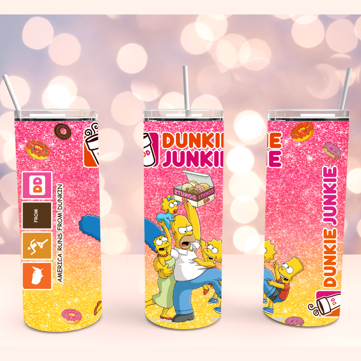 Dunkie Junkie Donuts Stainless Steel Tumbler Cup 20oz