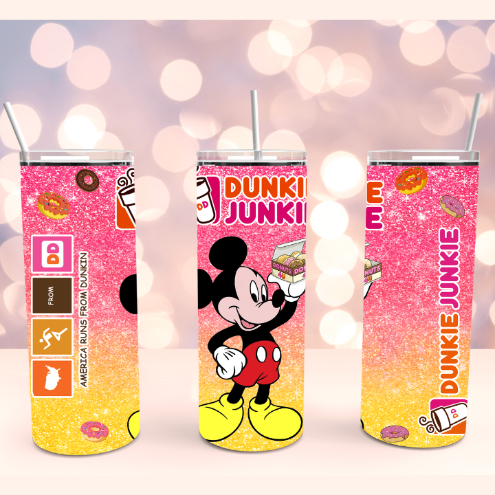 Dunkie Junkie Donuts Stainless Steel Tumbler Cup 20oz