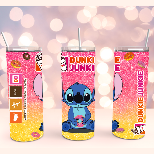 Dunkie Junkie Donuts Stainless Steel Tumbler Cup 20oz