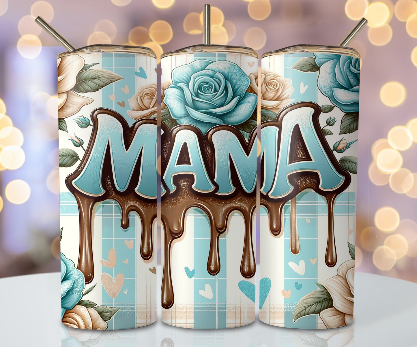 Mama Drip Floral Stainless Steel Tumbler Cup