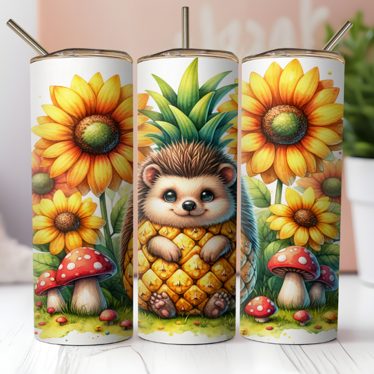 Hedgehog Pineapple Stainless Steel Tumbler Cup