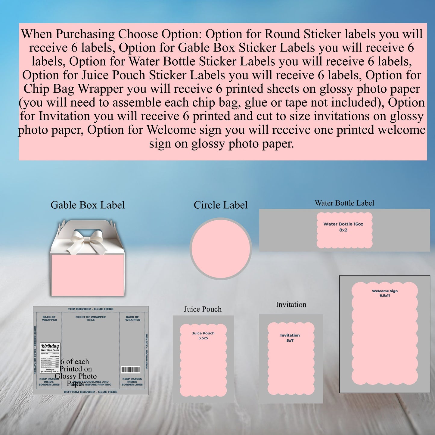 Strawberry Shortcake Party Sticker Labels