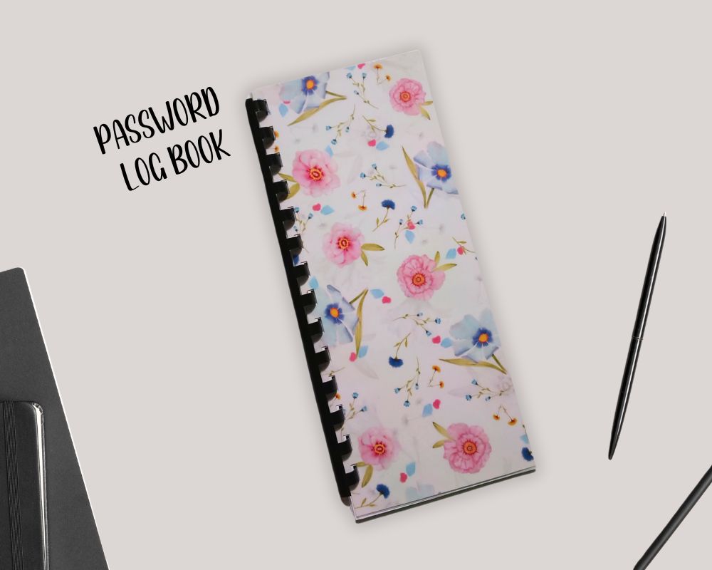 Account Password Logbook Tracker-Notebook-Planner-Journal-Small Compact Discrete-Online Login Protection Record Book
