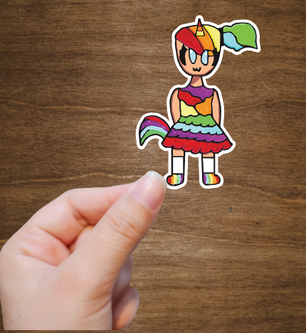 Rainbow Unicorn Vinyl Sticker Decal