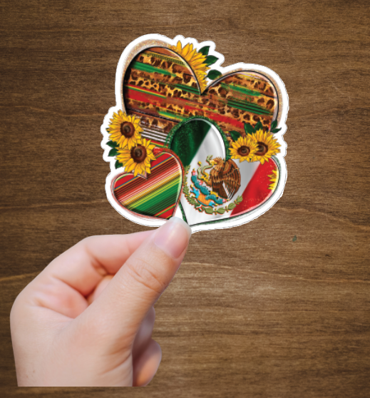 Mexico Heart Vinyl Sticker Decal