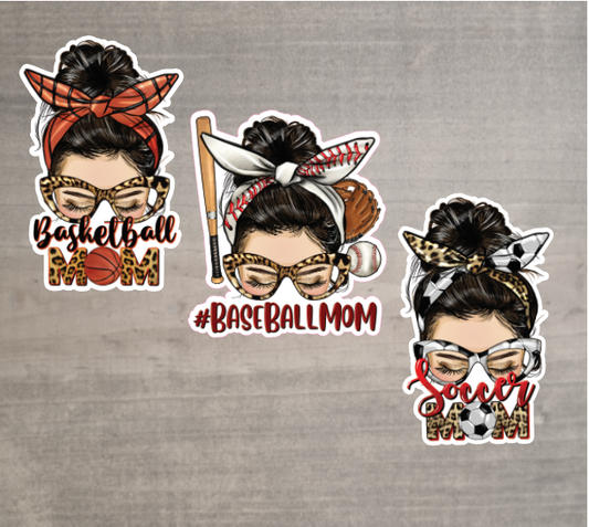 Sports Mom Vinyl Sticker Decal
