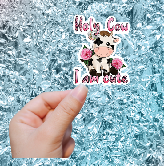 Holy Cow Vinyl Sticker Decal