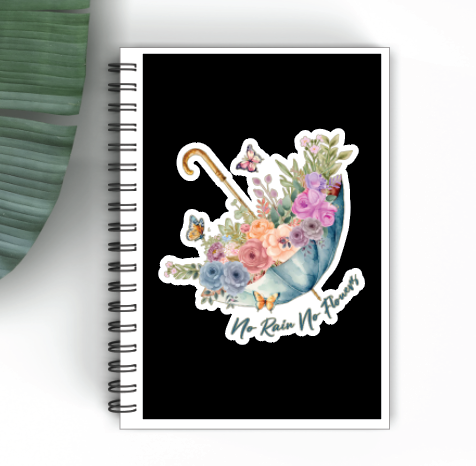 Floral Umbrella Vinyl Sticker Decal