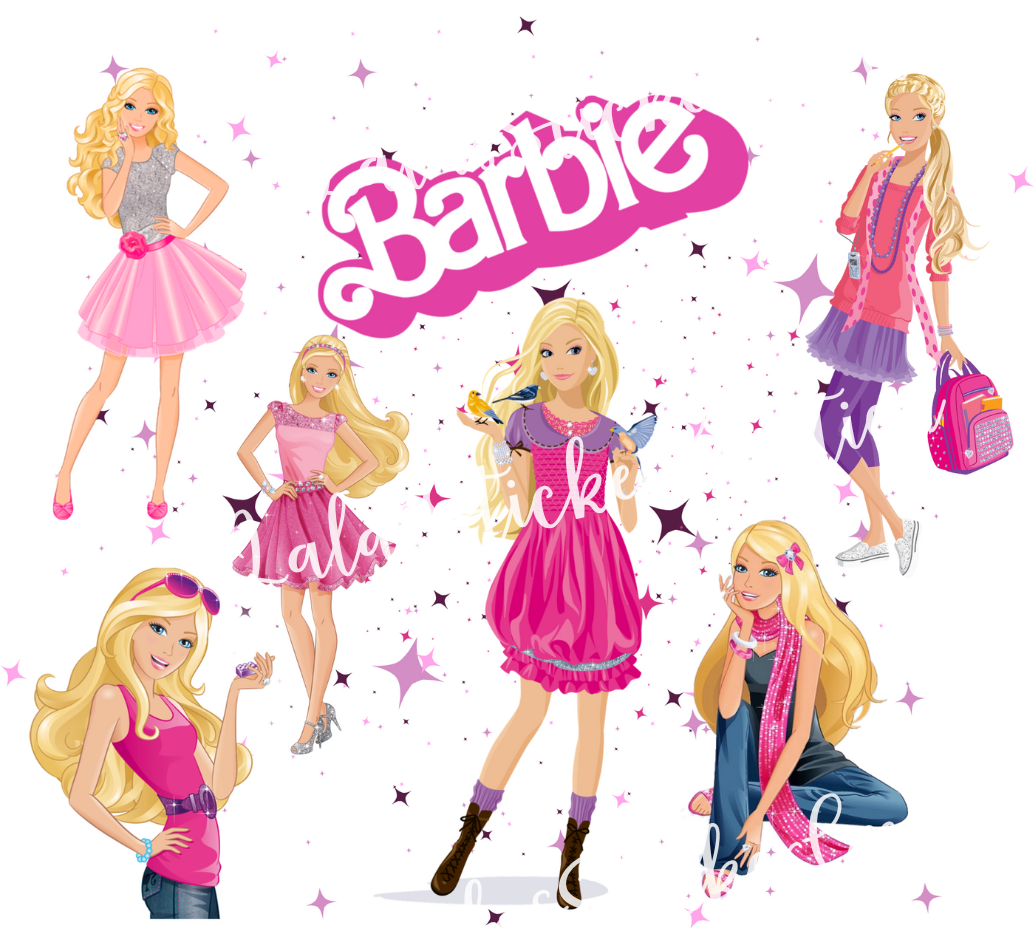 Pink Doll Bundle of 3 Tumbler Wrap PNG