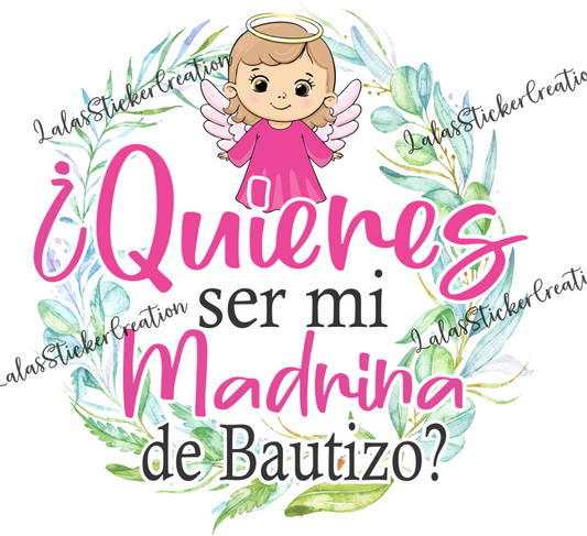 Madrina & Padrino 20oz Tumbler Wrap PNG