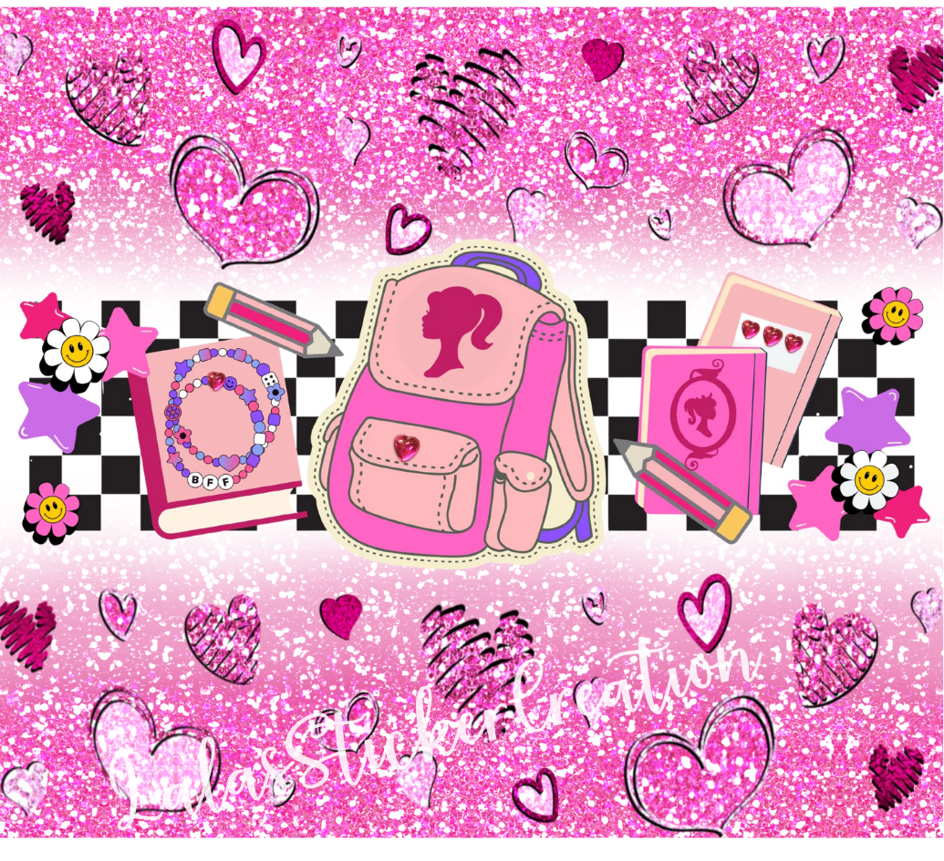 Pink Doll Bundle of 3 Tumbler Wrap PNG
