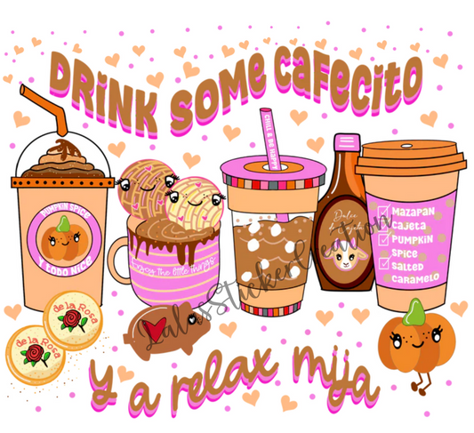 Cafecito and Conchas Bundle of 3 20oz Tumbler Wrap PNG Digital Download