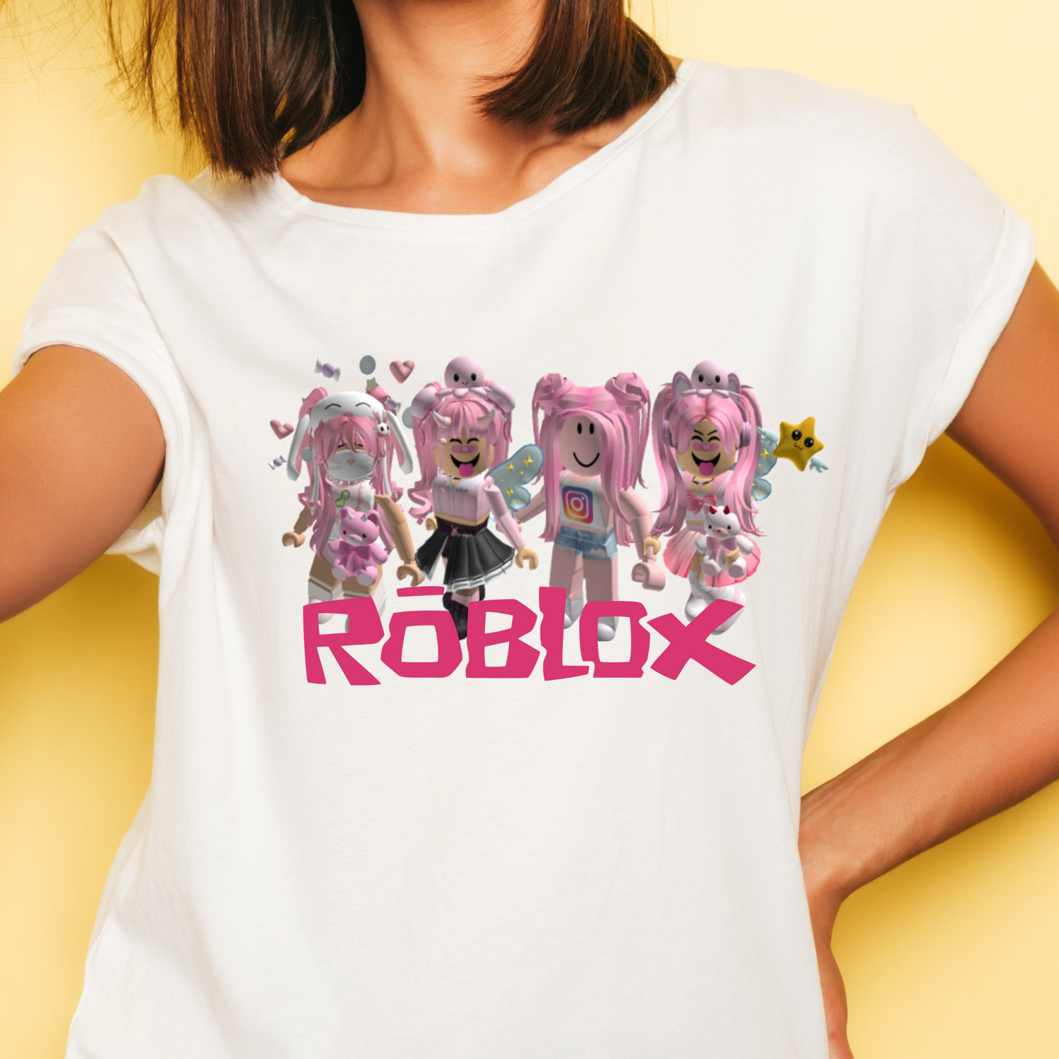 Girl Gamer Roblox-HTV Iron on Ready to Press Transfer Sheet-SHIRT