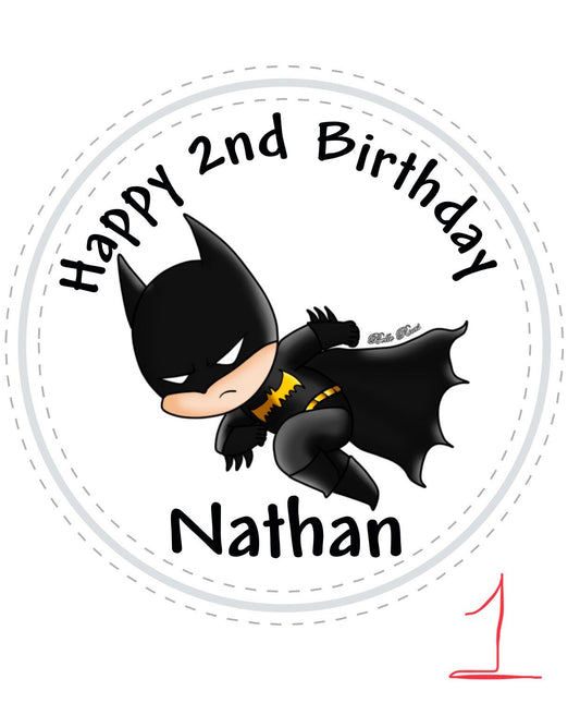 Batman Party Favor Sticker Labels Personalized/Custom