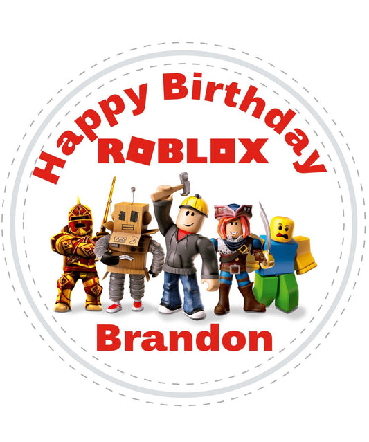 Roblox Girls Boys Custom/Personalized Party Favor Sticker Labels