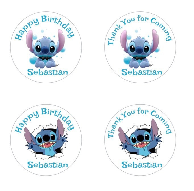 Stitch Custom/Personalized Party Favor Sticker Labels