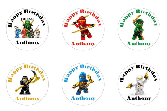 Ninjago Custom/Personalized Party Favor Sticker Labels