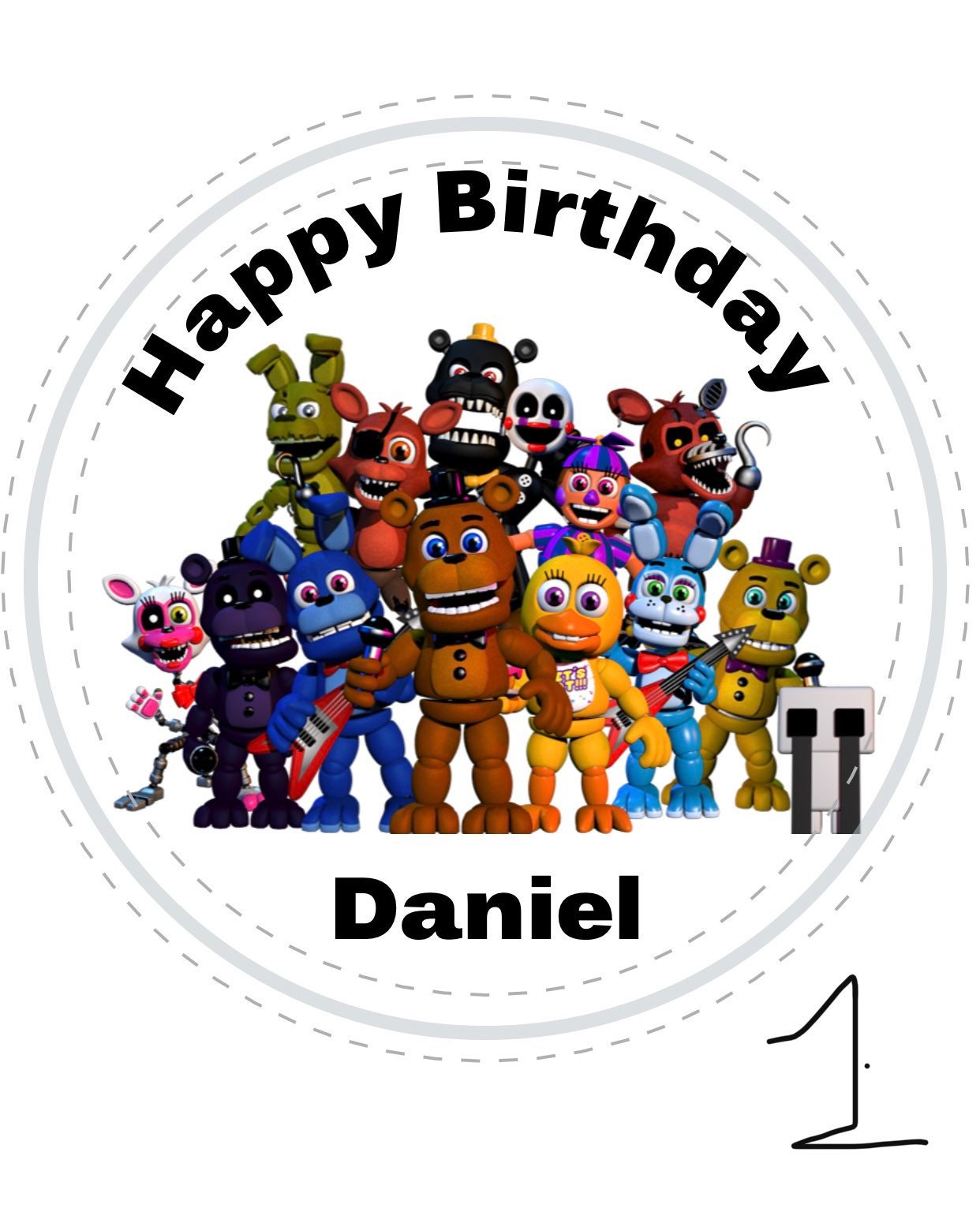 Five Nights at Freddys Kids Custom Personalized Party Favor Sticker Labels